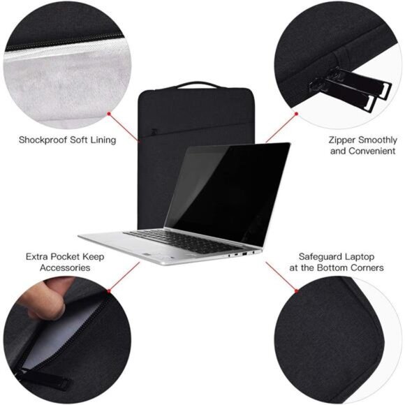 17.3 Inch Laptop Sleeve Case for Lenovo IdeaPad 3, HP Pavilion 17/Envy 17/OMEN - Picture 4 of 7